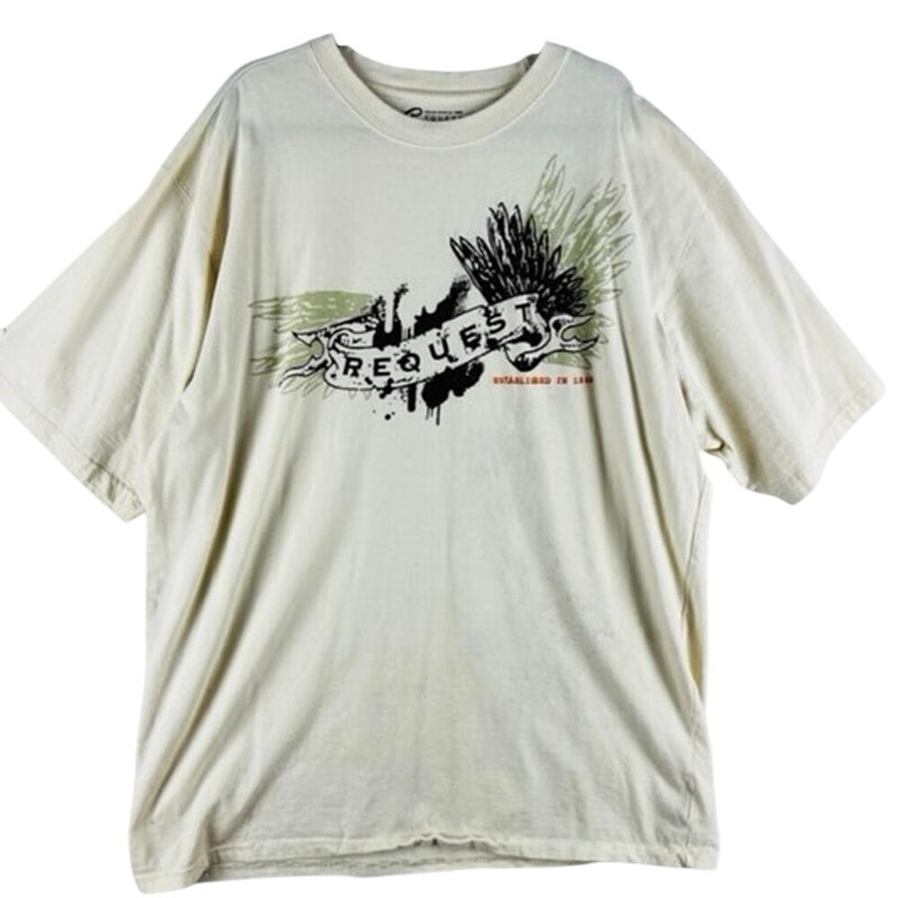 Request Men’s Big and Tall T-Shirt SZ 4XL 100% Cotton Graphic Super Soft